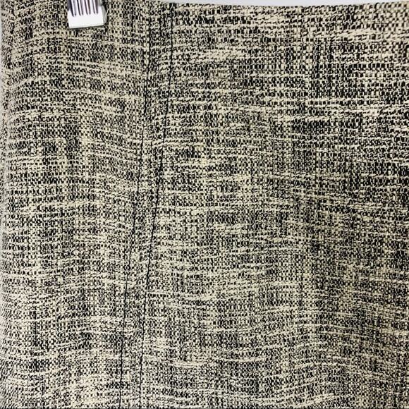 LOFT Cream Black Textured Pencil Skirt Sz 6 - Picture 3 of 5